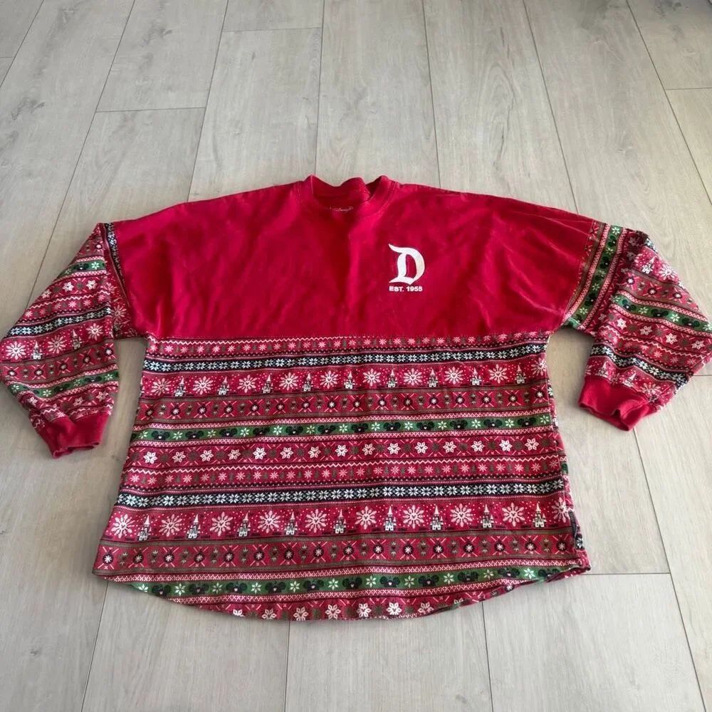 Disneyland Resort Christmas disney Spirit Jersey Long Sleeve size L